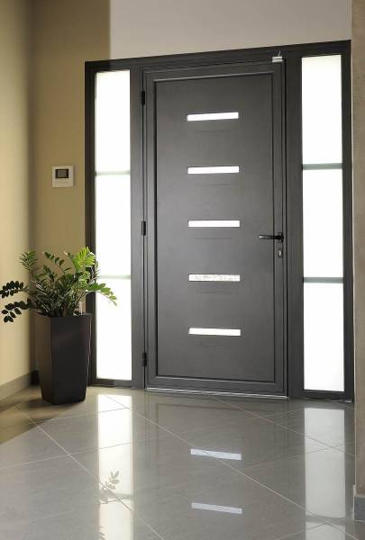 Porte d'entrée contemporaine vu de l'intérieur
