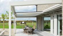 Installation pergola bioclimatique à lames rétractables à Lyon