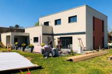 Installation d'une pergola lames LED