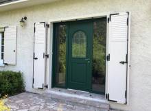 Porte d'entrée mi-vitrée