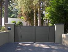 Portail contemporain coulissant à Lyon