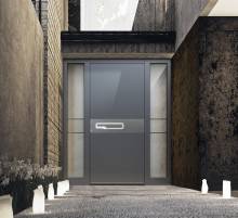 Porte d'entrée en aluminium design à Lyon