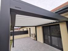Pergola Bioclimatique dotée de lames orientables en Isère