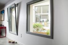 Fenêtre mixte en aluminium/ bois sur mesure