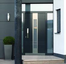 Porte d'entrée en aluminium avec ouverture digitale à craponne