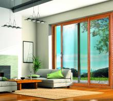 Baie vitrée en bois sur mesure au alentours de Lyon